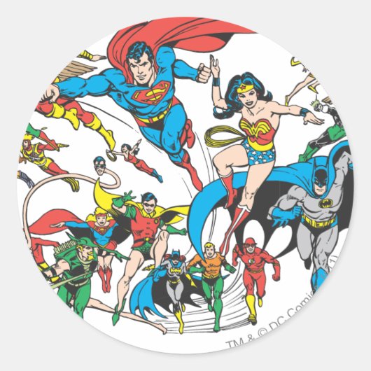 Super Powers™ Collectie 3 Ronde Sticker (Voorkant)