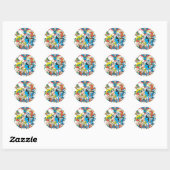 Super Powers™ Collectie 4 Ronde Sticker (Vel)