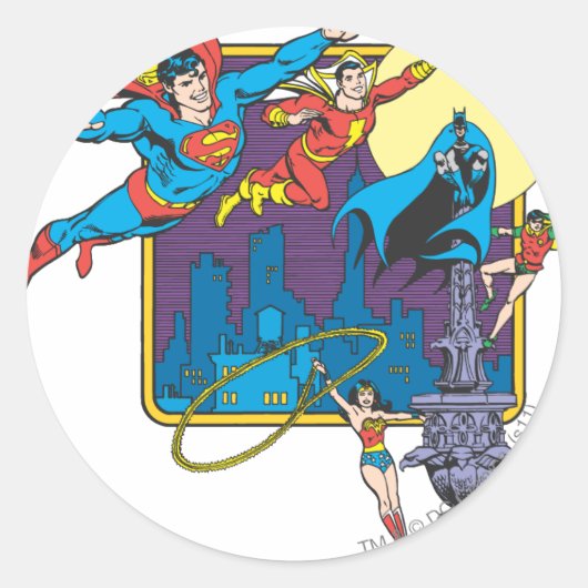 Super Powers™ Collectie 5 Ronde Sticker (Voorkant)