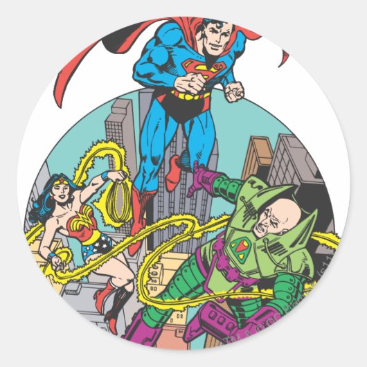Super Powers™ Collectie 6 Ronde Sticker (Voorkant)