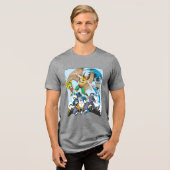 Super Powers™ Collectie 9 Tri-Blend Shirt (Voorkant volledig)