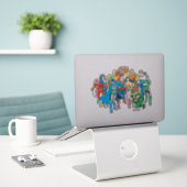 Super Powers™-Collectie Sticker (Laptop op bureau)