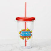 Super Powers™ Logo Blue Acryl Drinkbeker (Voorkant)