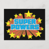 Super Powers™ Logo Blue Briefkaart (Voorkant)