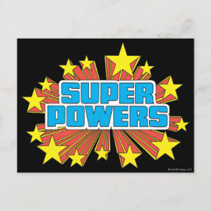 Super Powers™ Logo Blue Briefkaart