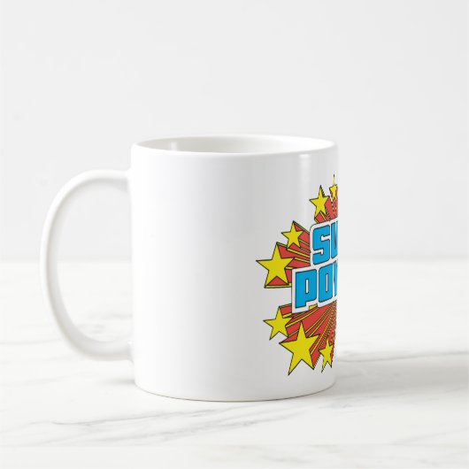 Super Powers™ Logo Blue Koffiemok (Links)