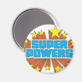 Super Powers™ Logo Blue Magneet (Voorkant / Achterkant)