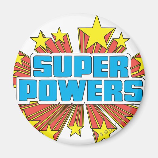 Super Powers™ Logo Blue Magneet (Voorkant)
