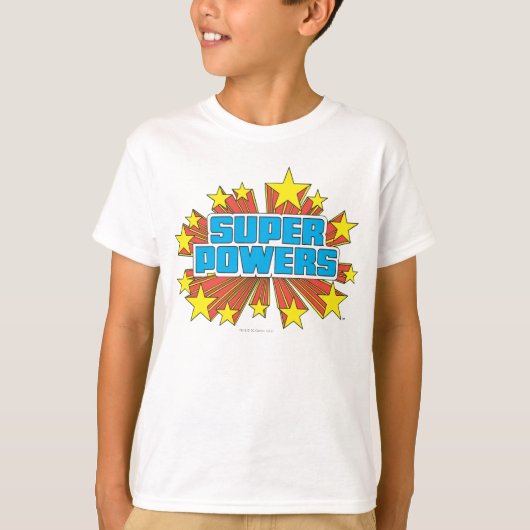 Super Powers™ Logo Blue T-shirt (Voorkant)