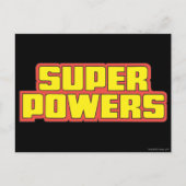 Super Powers™ Logo geel Briefkaart (Voorkant)