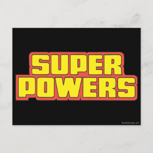 Super Powers™ Logo geel Briefkaart