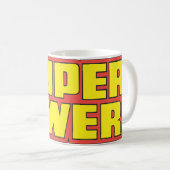 Super Powers™ Logo geel Koffiemok (Voorkant rechts)