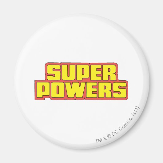Super Powers™ Logo geel Magneet (Voorkant)