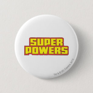 Super Powers™ Logo geel Ronde Button 5,7 Cm