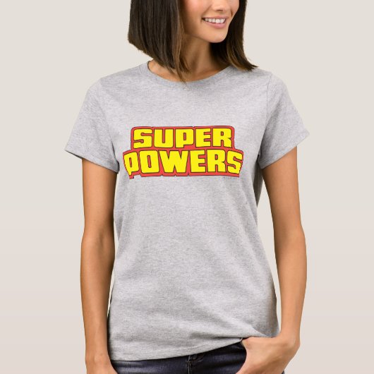 Super Powers™ Logo geel T-shirt (Voorkant)