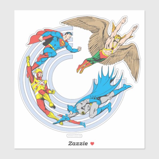 Super Powers™ vliegend in een cirkel Sticker (Vel)