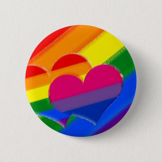 Super Pride-regenboogbipride Ronde Button 5,7 Cm (Voorkant)