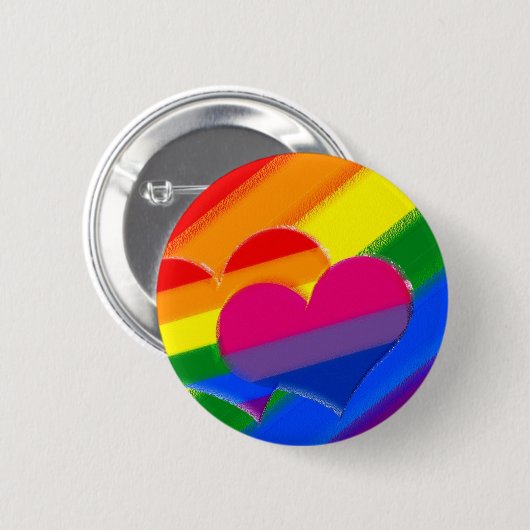 Super Pride-regenboogbipride Ronde Button 5,7 Cm (Voorkant /achterkant)