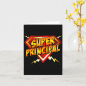 Super Principal Back To School Educational Superhe Kaart (Gele Bloem)