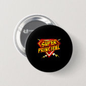 Super Principal Back To School Educational Superhe Ronde Button 5,7 Cm (Voorkant /achterkant)