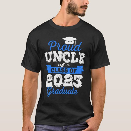 Super Proud oom van 2023 Afstuderen Geweldige fami T-shirt (Voorkant)