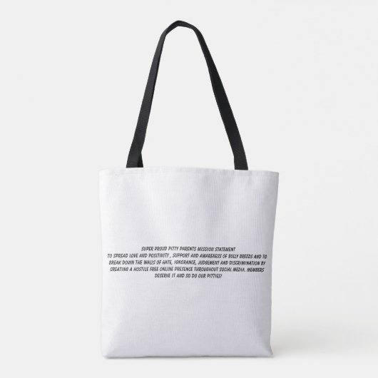 Super Proud Pitty Parent Pride Canvas tas (Achterkant)