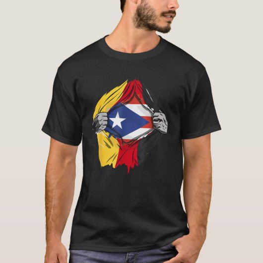 Super Puerto Ricaans Duitsland Duits Erfgoed Trots T-shirt (Voorkant)