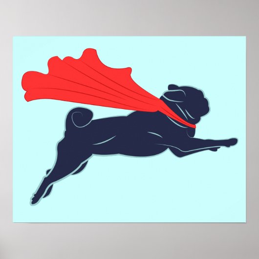 Super Pug Poster (Voorkant)