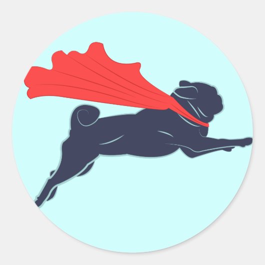 Super Pug Stickers (Voorkant)
