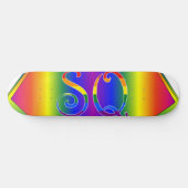 Super Queer (SQ) Gay Pride Cape Skateboard 8½" (Horizontaal)