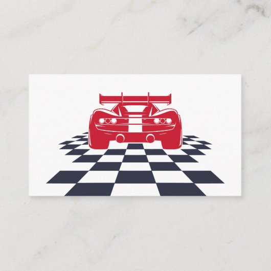 Super race auto kinderen verjaardag informatiekaartje (Achterkant)