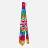 Super Rainbow Acid Trip Dye Necktie Stropdas (Voorkant)