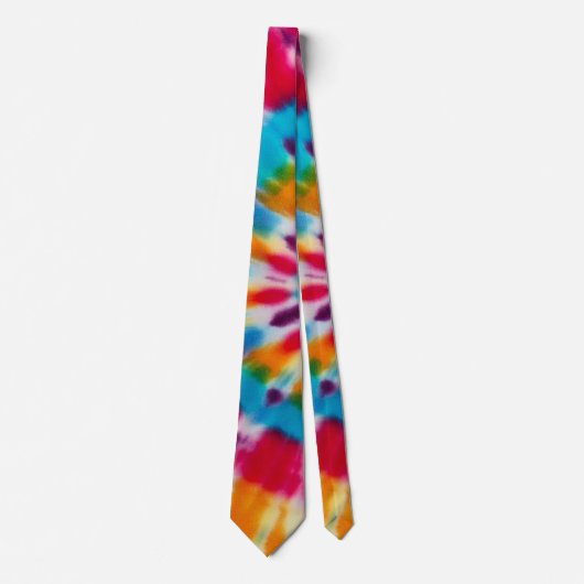 Super Rainbow Acid Trip Dye Necktie Stropdas (Voorkant)