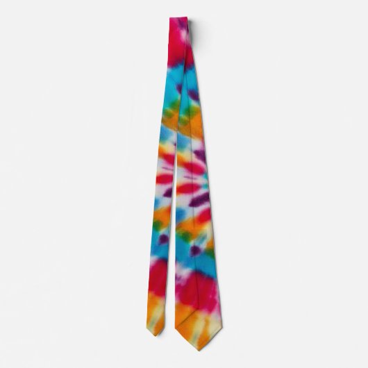 Super Rainbow Acid Trip Dye Necktie Stropdas (Achterkant)