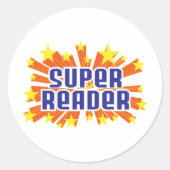 Super Reader Ronde Sticker (Voorkant)