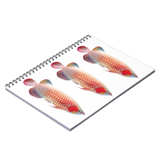 “Super Red Arowana”のスプリングノート Notitieboek (Linkerzijde)