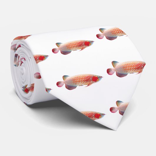 Super Red Arowana Stropdas (Opgerold)
