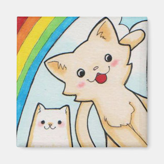 Super regenboog kittens magneet