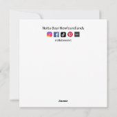 Super relaxte Newfoundlander puppy Feestdagenkaart (Achterkant)