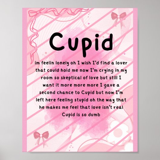 💗🎀 Super Roze Cupido 💕✨ Poster (Voorkant)