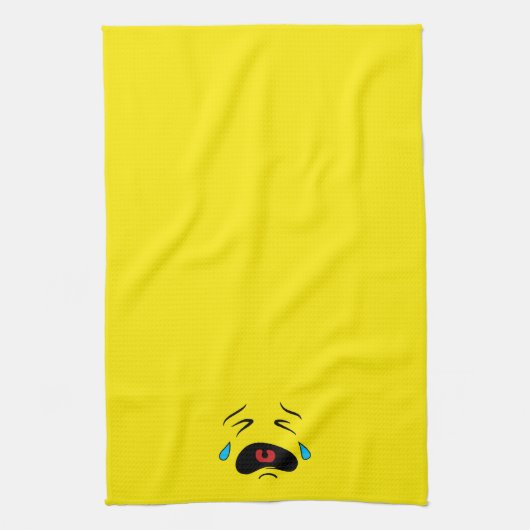 Super Sad Crying Face Emoji Theedoek (Verticaal)