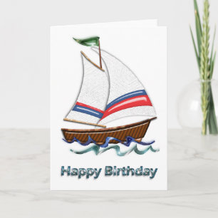 Super Sailboot Birthday Kaart