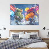 Super Saiyan Goku Epic Rain Fight Canvas Afdruk (Insitu (Slaapkamer))