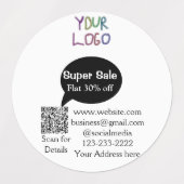 super sale bedrijfs korting scan QR code details Labels (Design 2)