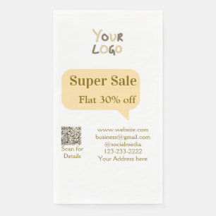 super sale bedrijfs korting scan QR code details  Servet