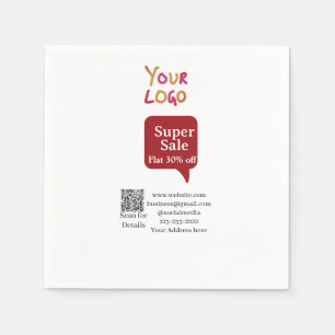 super sale bedrijfs korting scan QR code details  Servet