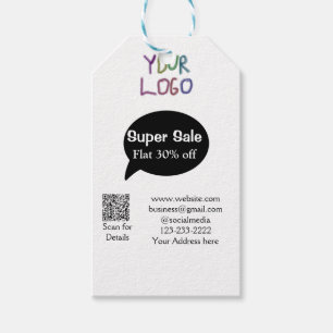 super sale business discount scan QR code details Cadeaulabel