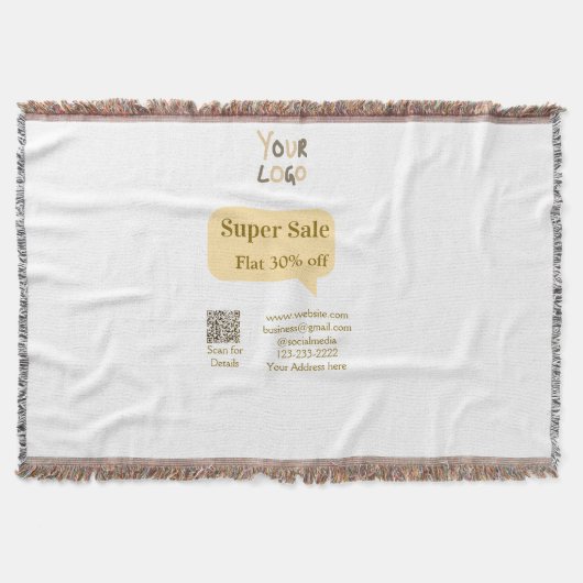 super sale business discount scan QR code details  Deken (Voorkant)