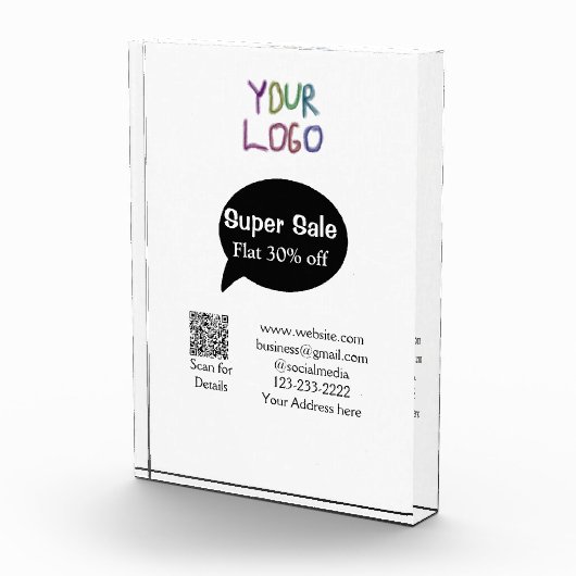 super sale business discount scan QR code details Fotoblokken (Rechts)