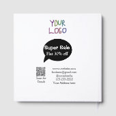 super sale business discount scan QR code details Gastenboek (Achterkant)